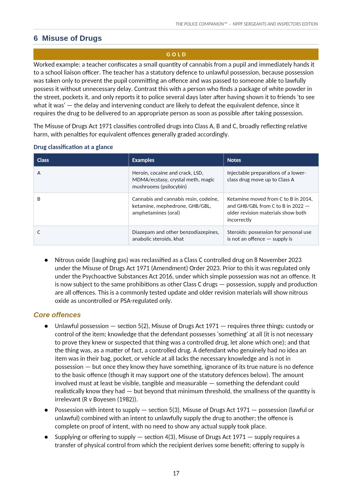 Sample page from the NPPF revision notes